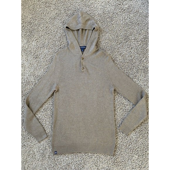 NWT Mizzen Main Cassady Hoodie Men's Small Brown Button